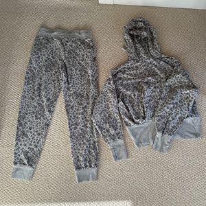 Athleta 2 pieces:  Balance jogger and hoodie, animal print, size Small